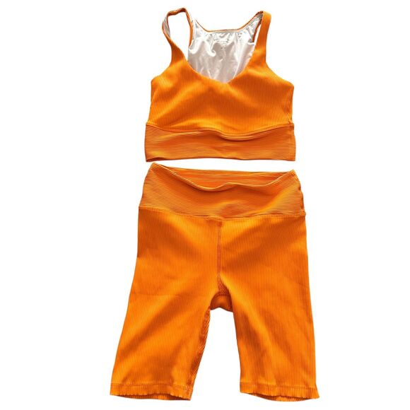 YEAR OF OURS Ribbed Athletic Set Orange‎ Medium - Picture 1 of 4